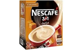 نسكافيه 3في1 بطعم الفانيليا والكراميل (شوت) عبوه 24*9جم