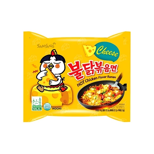 اندومي كوري رامين بنكهة الدجاج الحار والجبنة من ساميانغ 140جم
