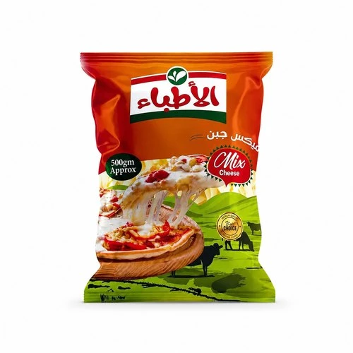 الاطباء ميكس جبن 500 جم (موتزاريلا + جبن رومي + جبن مطبوخ )